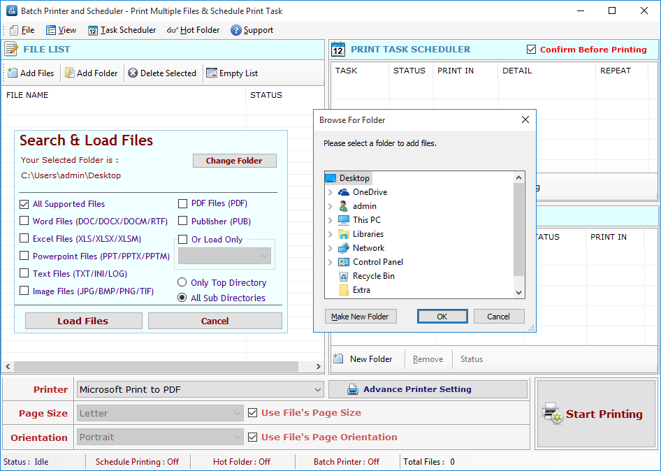 Batch Printer and Scheduler