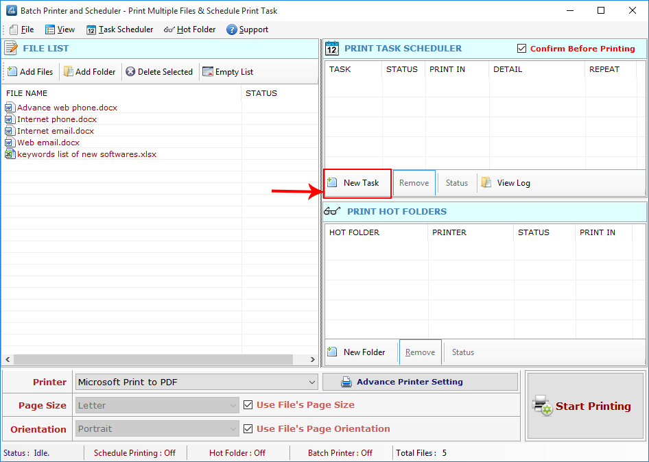 Batch Printer and Scheduler