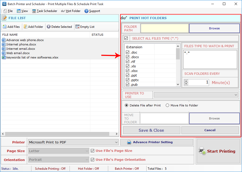 Batch Printer and Scheduler